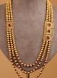 Golden Three Layered Mala For Groom